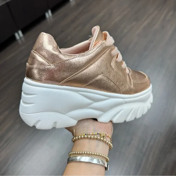 Rose gold metallic chunky sneaker - Picture 5 of 6